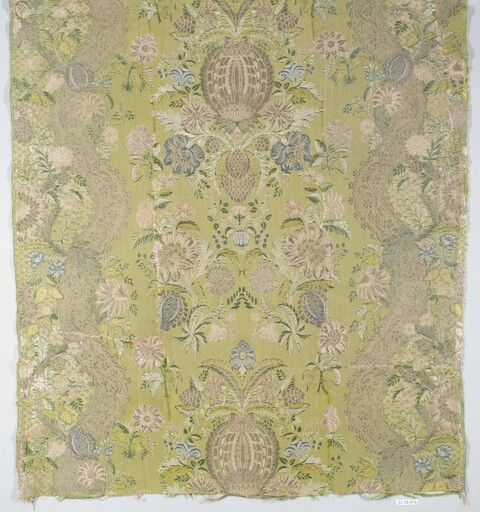 Antique Pineapple Floral Woven Textile