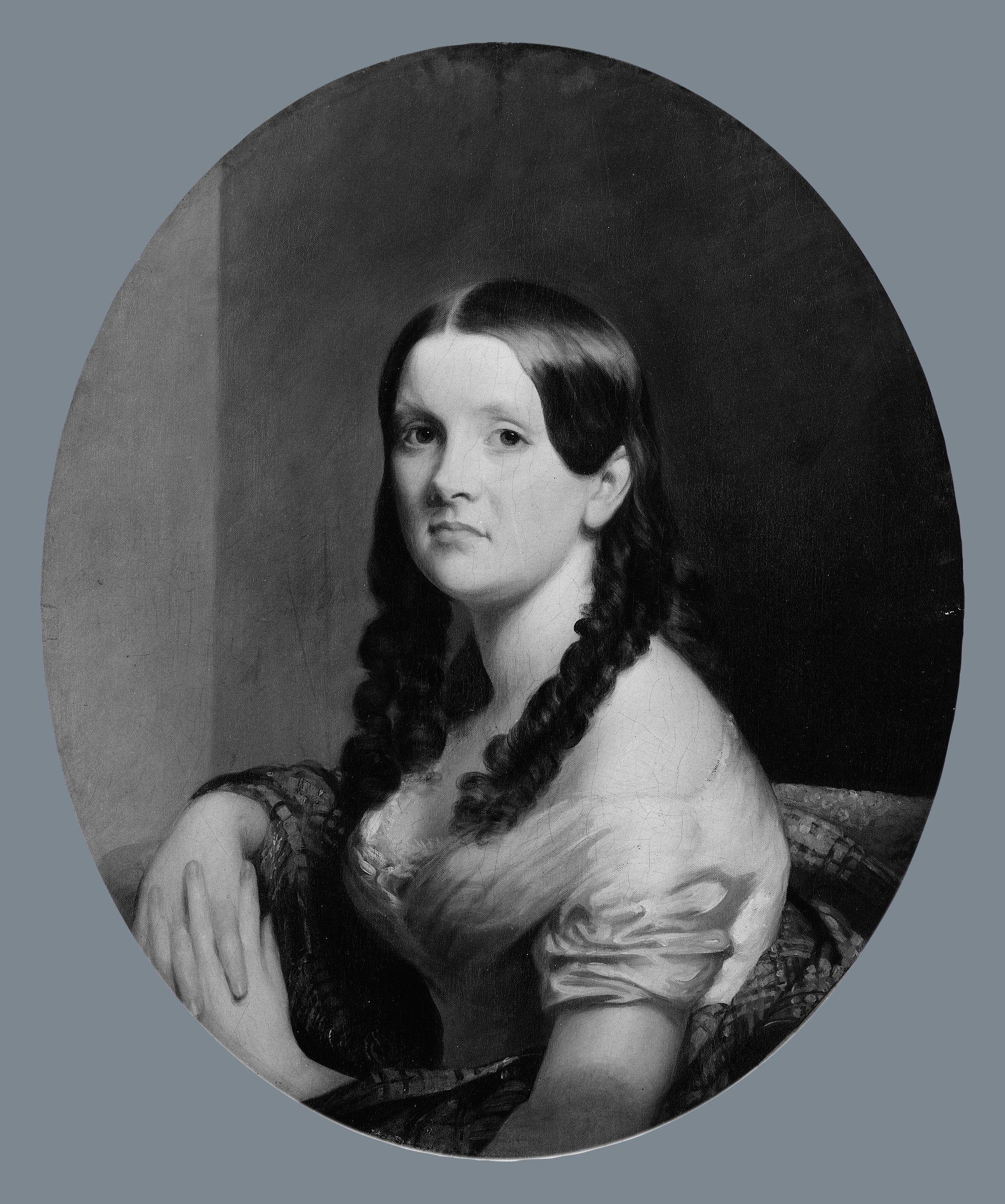 Oval Portrait of a Seated Woman