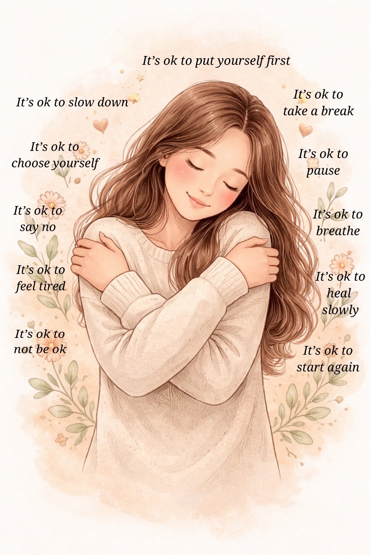 Self Love Affirmation Illustration