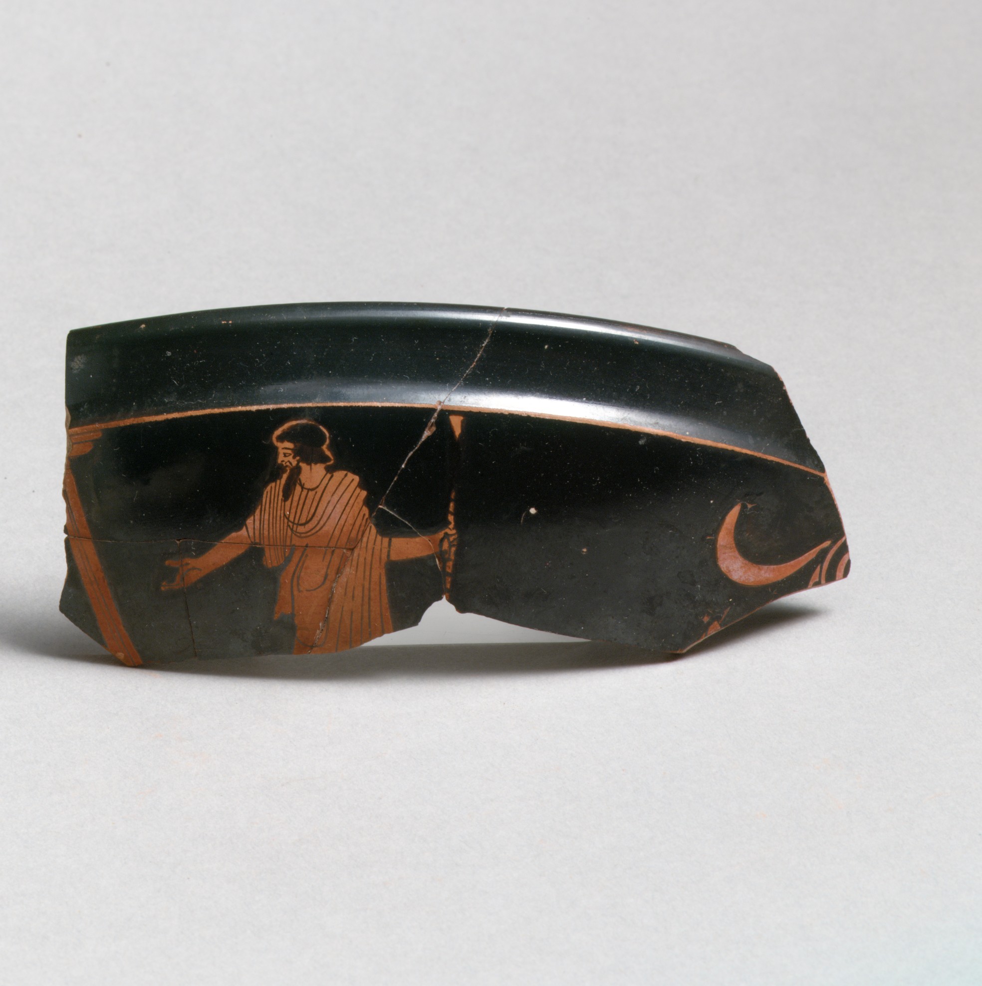 Ancient Red-figure Pottery Fragment