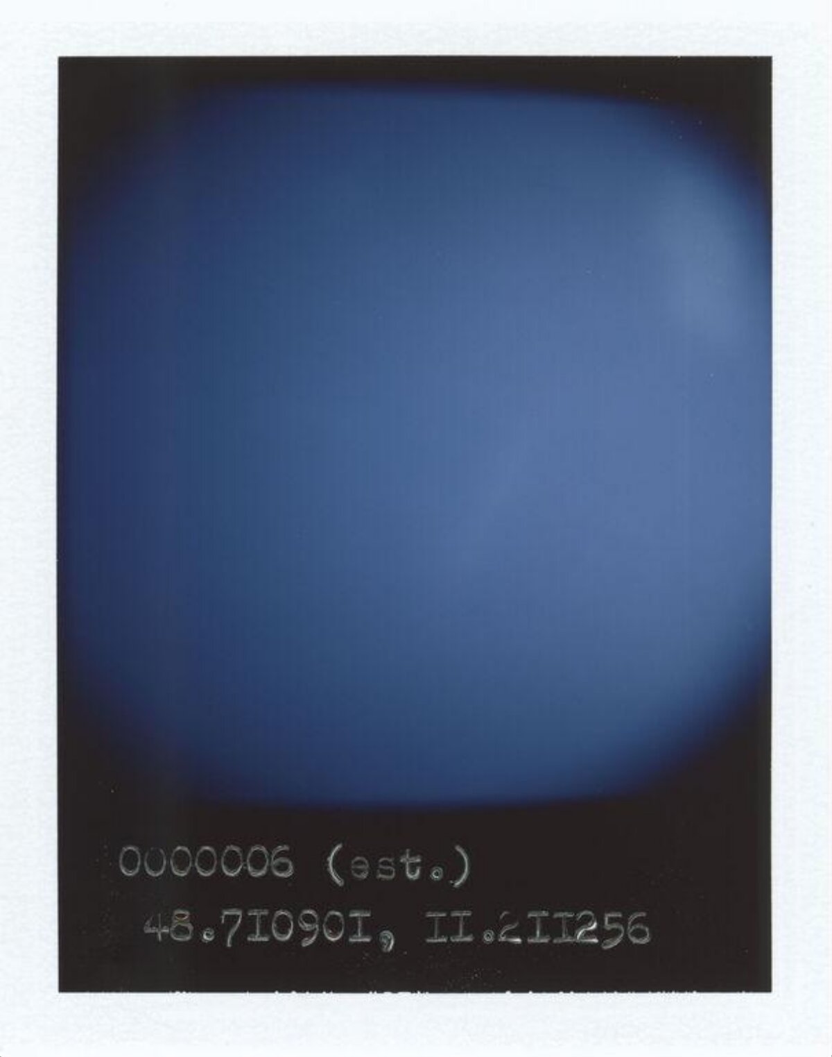 Blue Gradient Polaroid with Coordinate Text