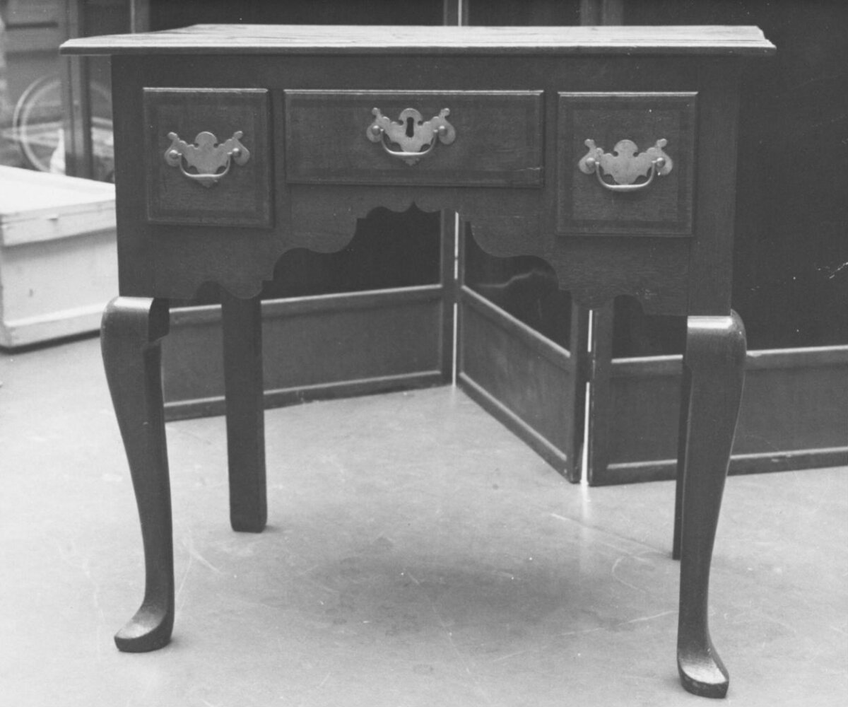 Antique Three-Drawer Wooden Lowboy