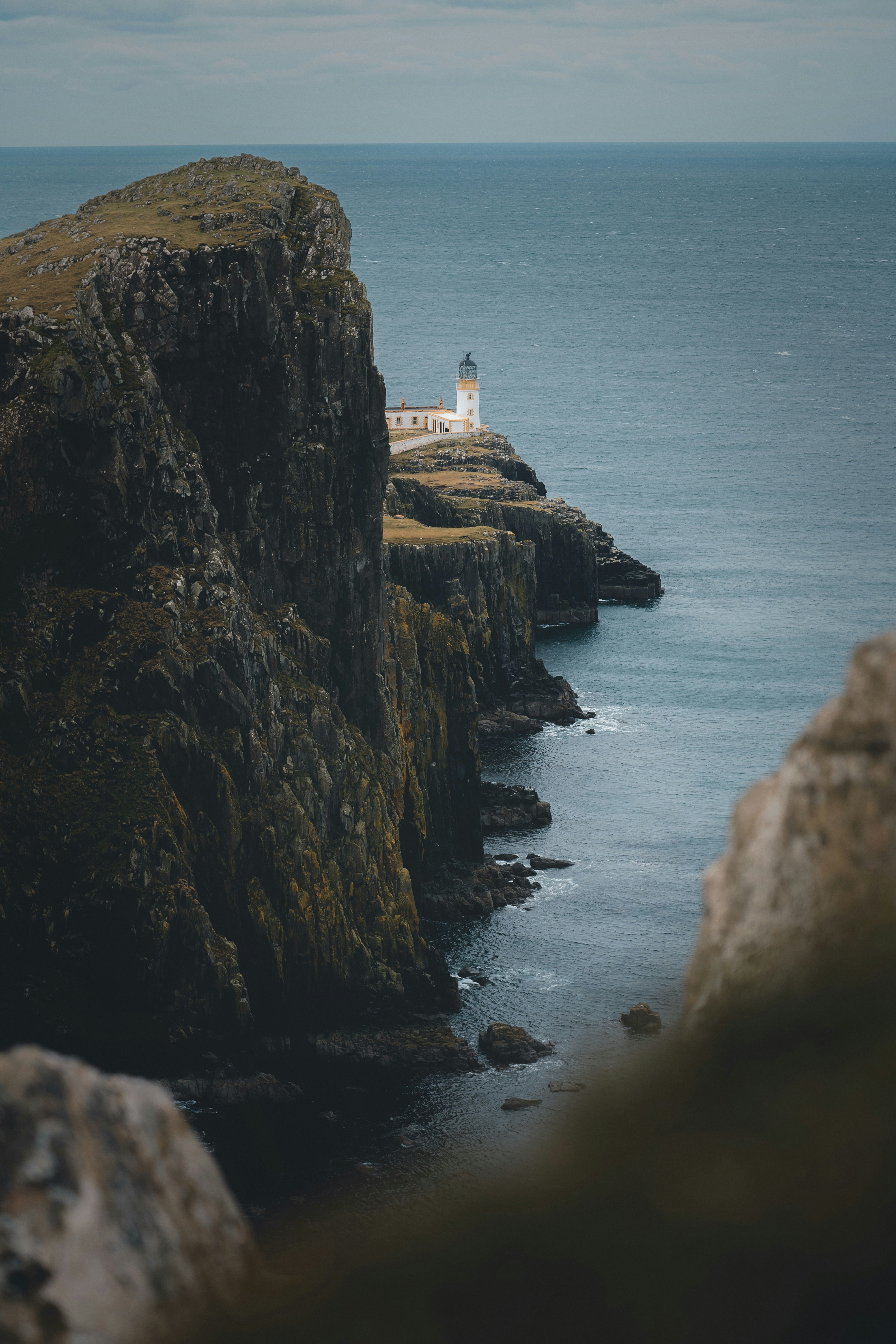 Cliffside Lighthouse by the Sea