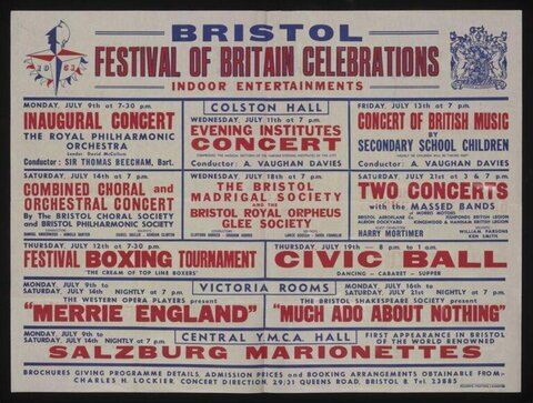 Bristol Festival of Britain Celebrations Poster