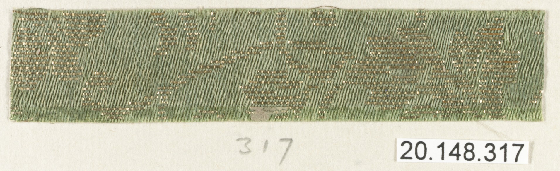 Antique Green Woven Textile Sample