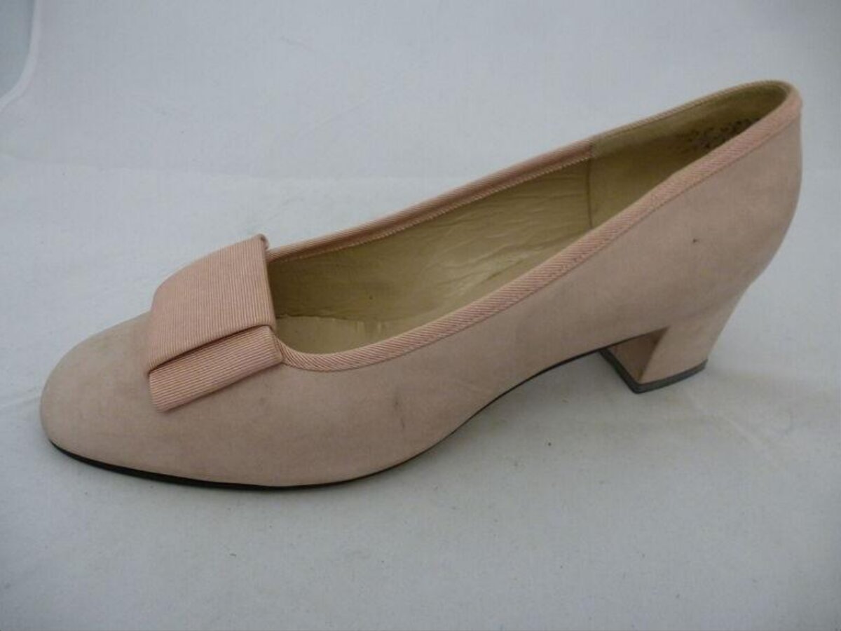 Light Pink Block Heel Pump