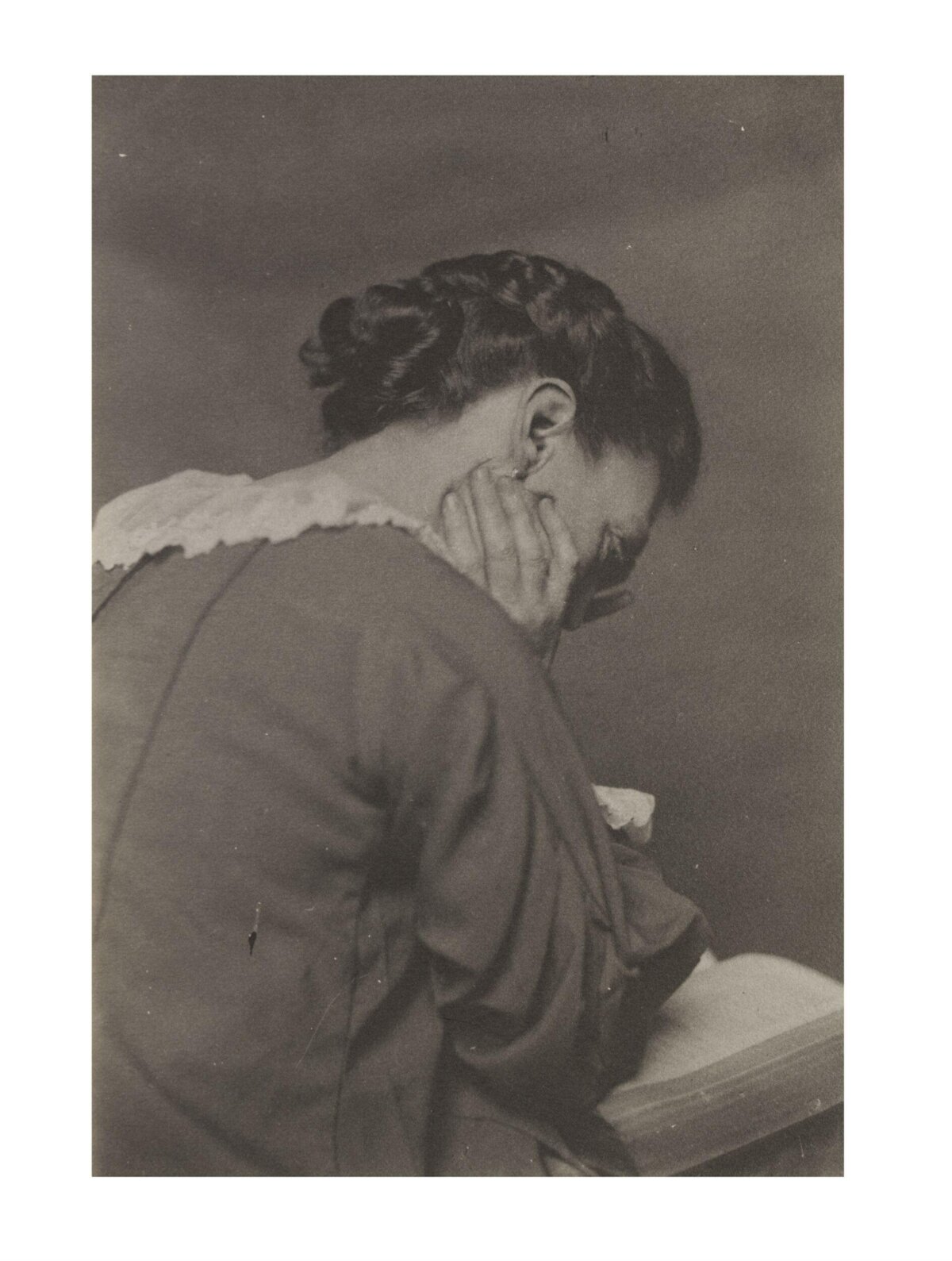 Vintage Portrait of Grieving Woman