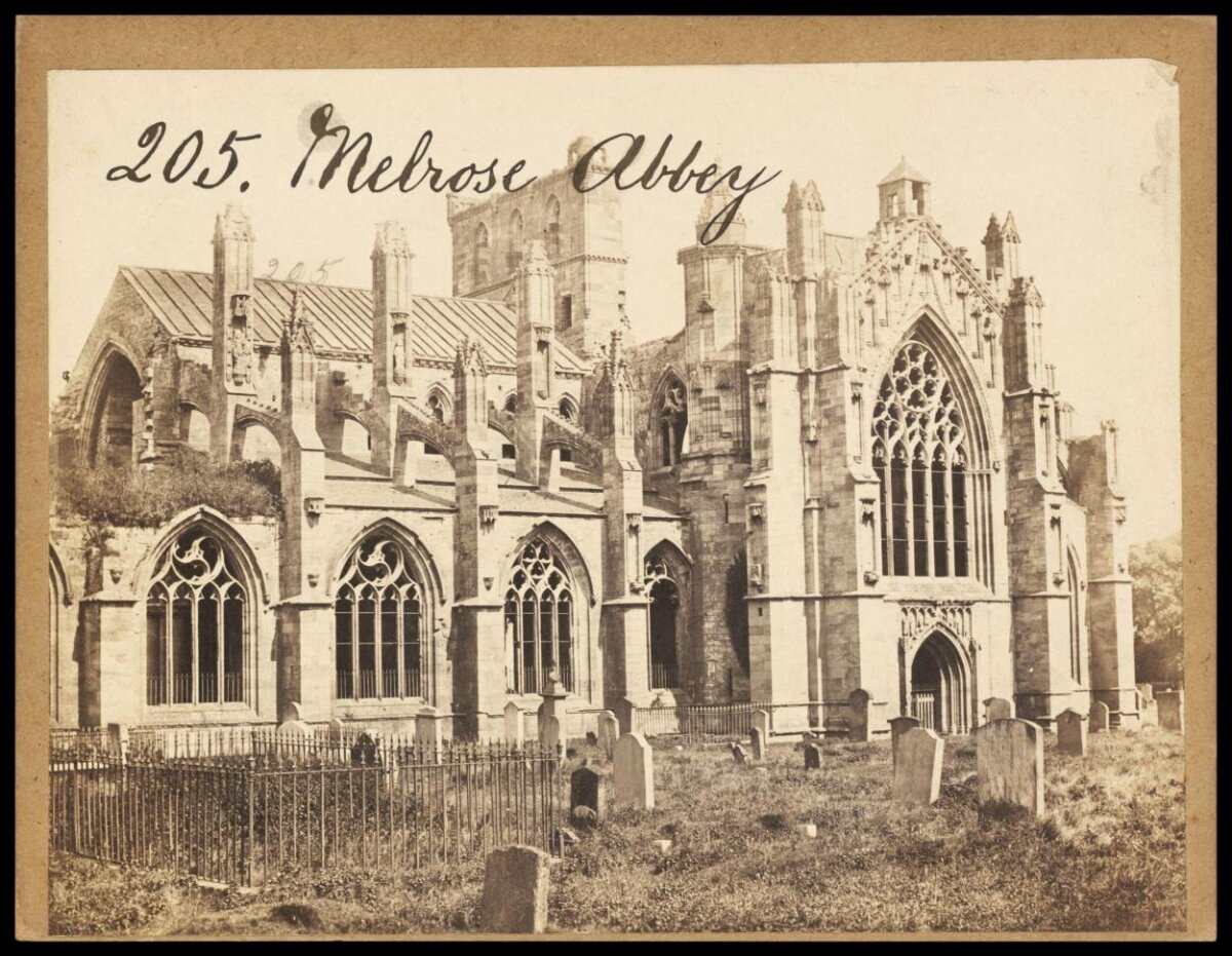 Vintage Photo of Melrose Abbey