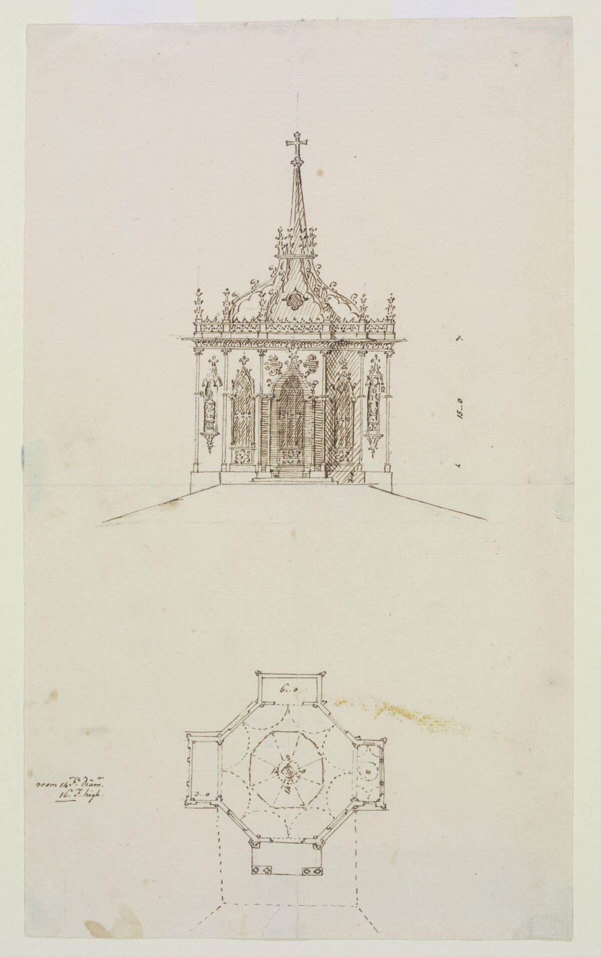 Gothic Chapel Architectural Sketch