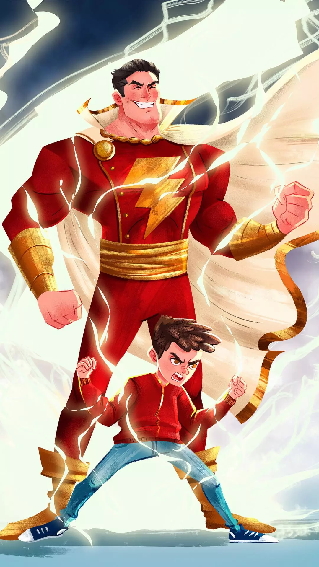 Shazam and Billy Batson Illustration