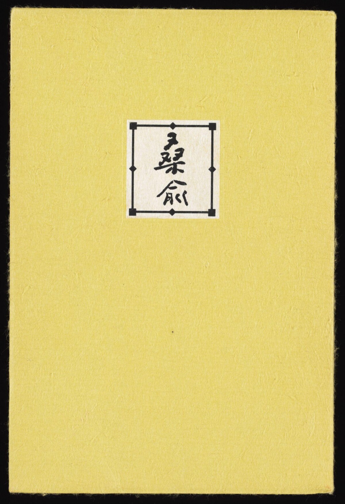 Yellow Book Cover with Handwritten Characters