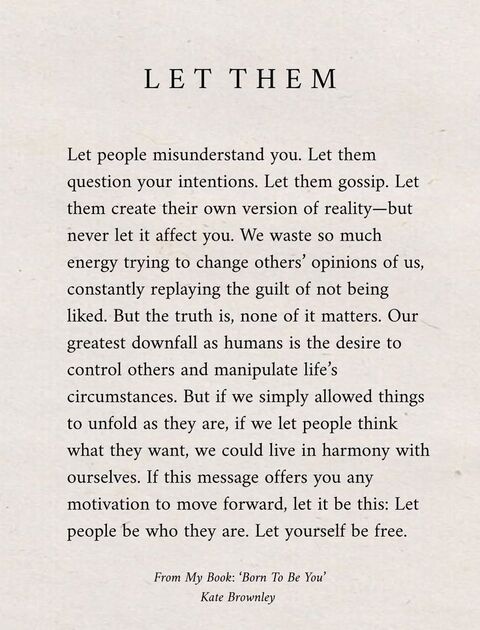 Poem LET THEM by Kate Brownley