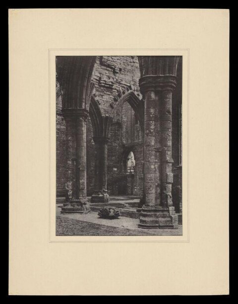 Interior of Gothic Abbey Ruins