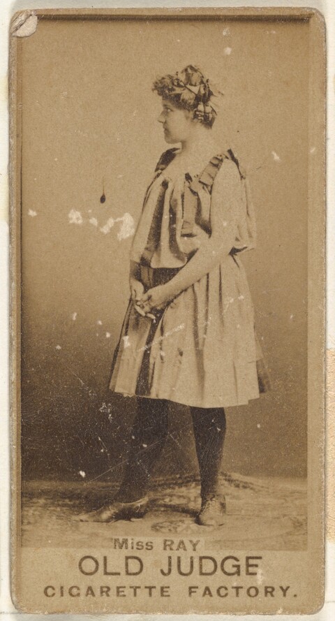 Old Judge Cigarette Card of Miss Ray