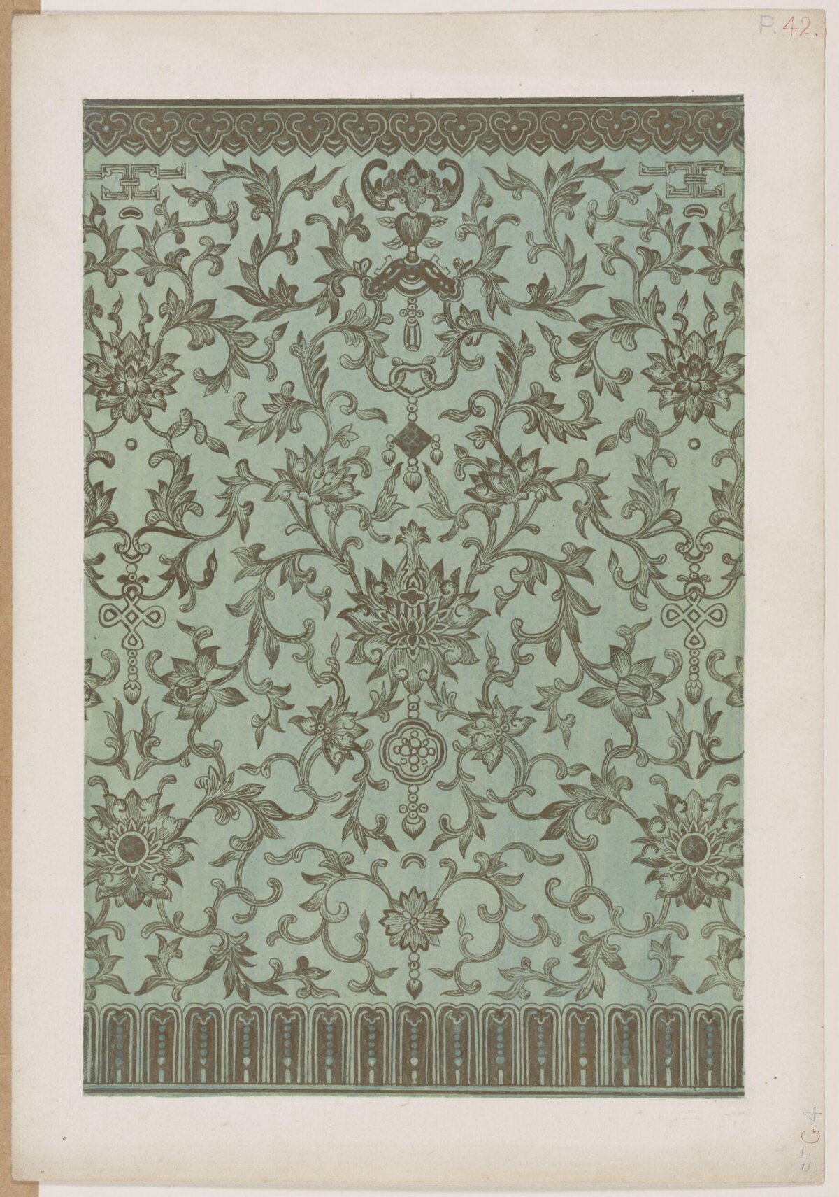 Chinese Traditional Scroll Flower Pattern
