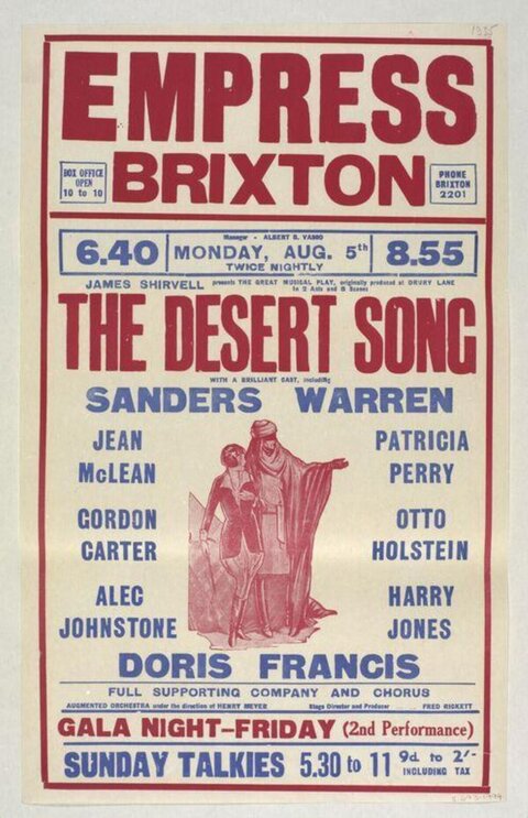 Vintage The Desert Song Theatre Poster