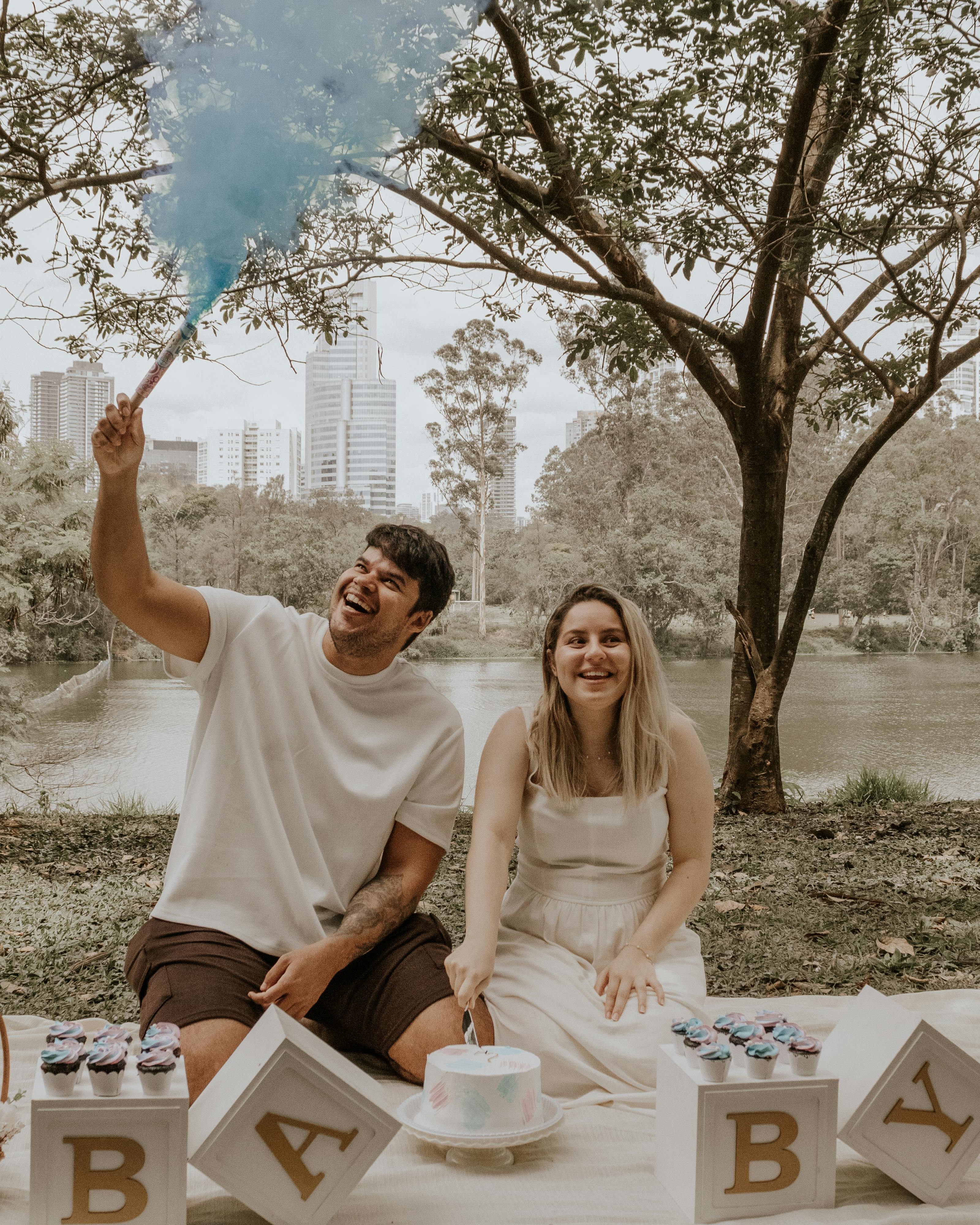 Outdoor Baby Gender Reveal