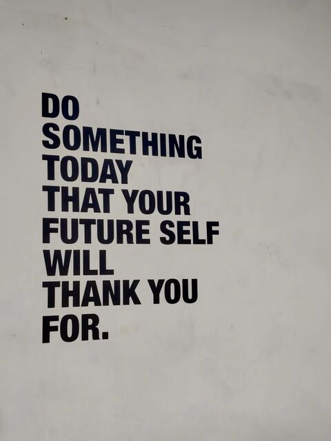 Motivational Quote on Plain Wall