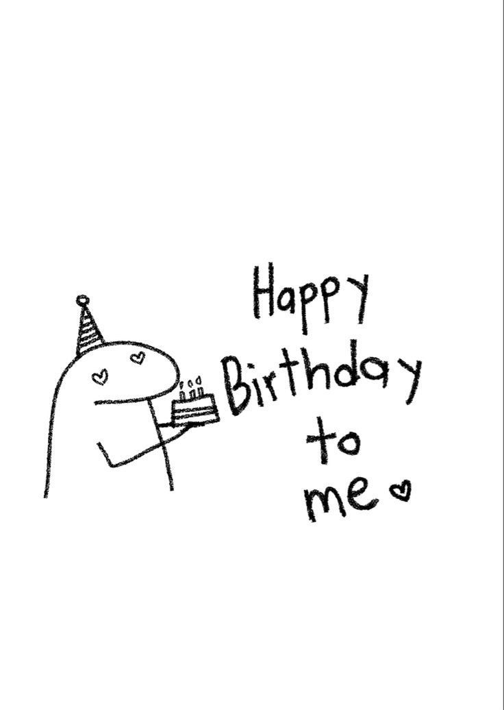 Cute Happy Birthday To Me Doodle