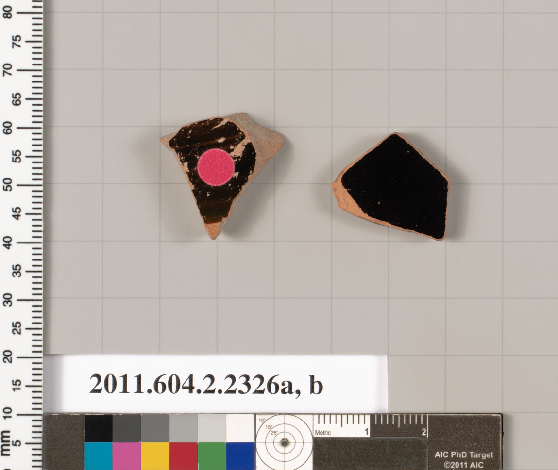 Two Ancient Pottery Shard Fragments