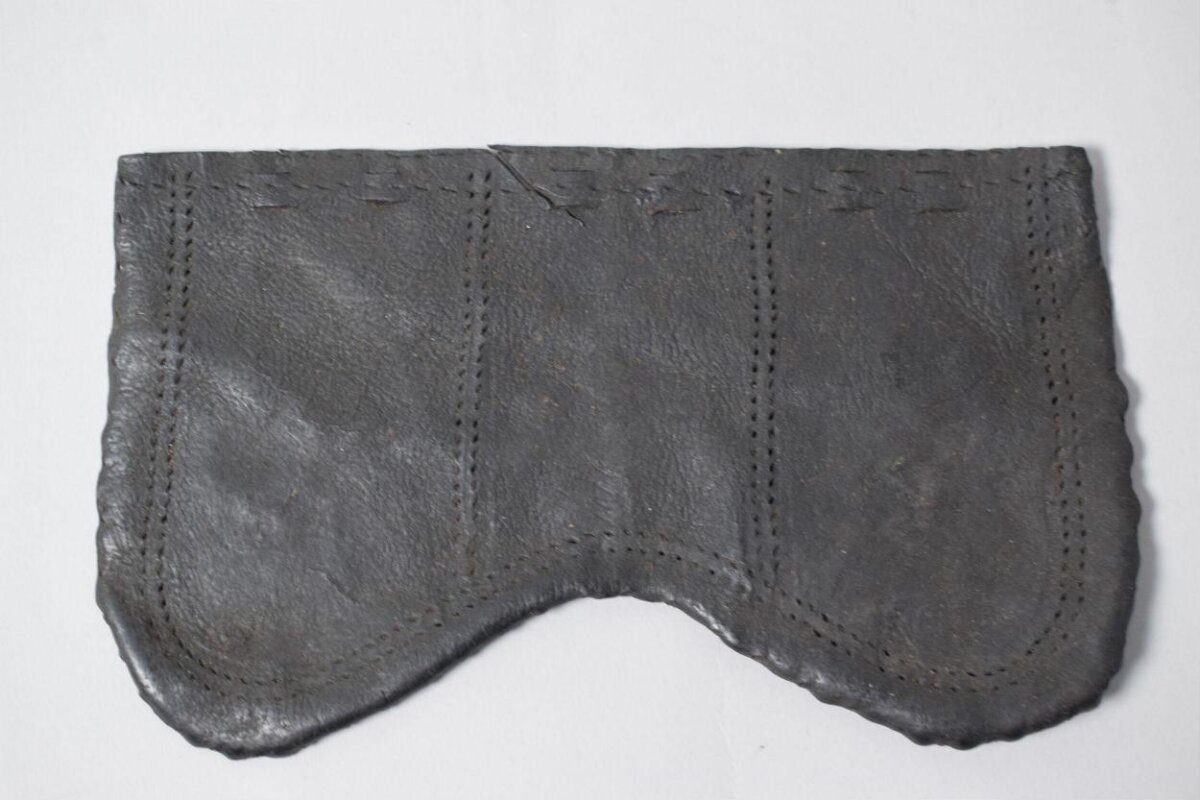 Handmade Old Black Leather Eyeglass Case