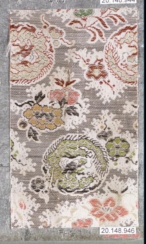 Antique Floral Brocade Textile Sample