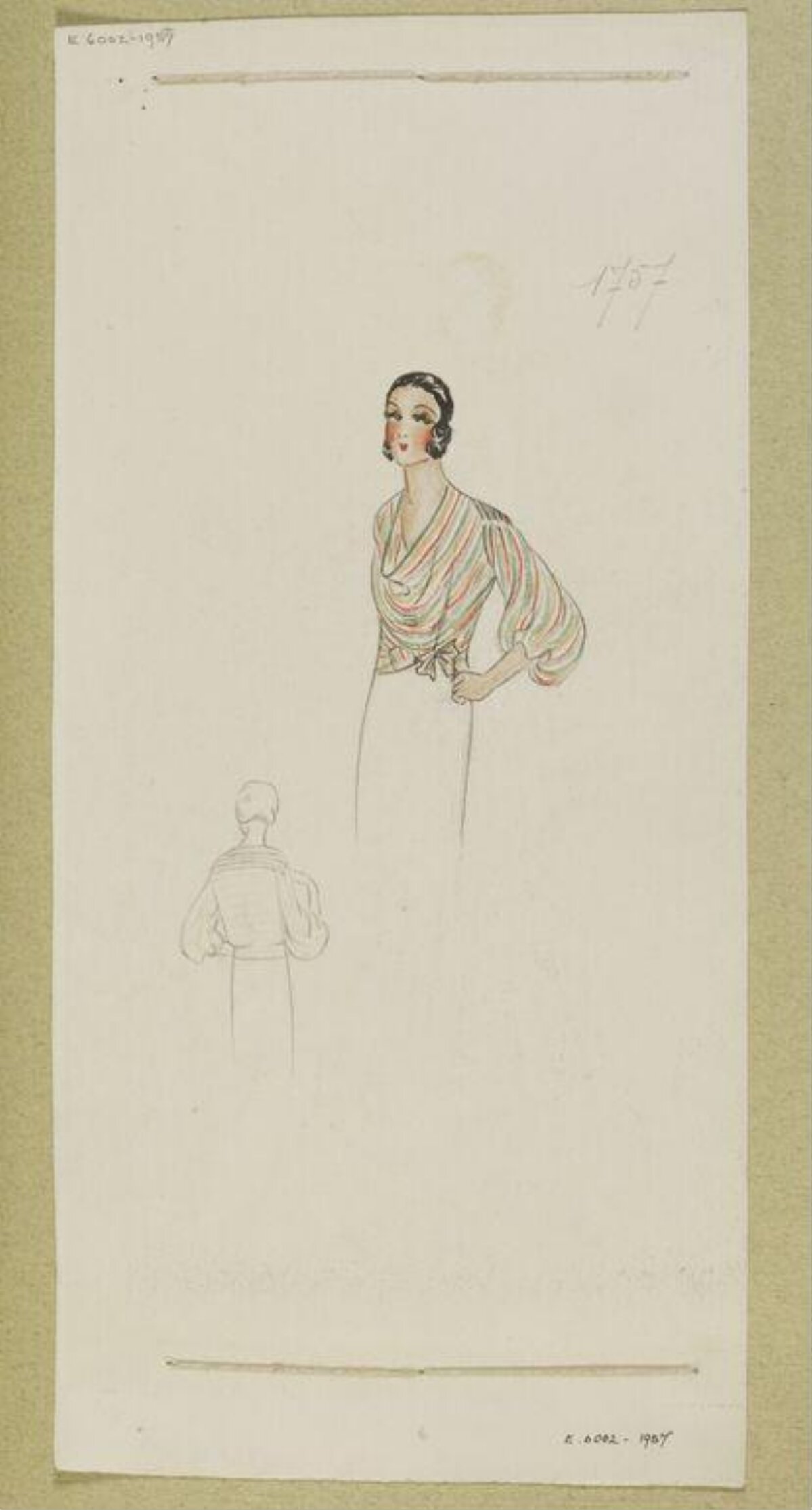 Vintage Women's Fashion Sketch