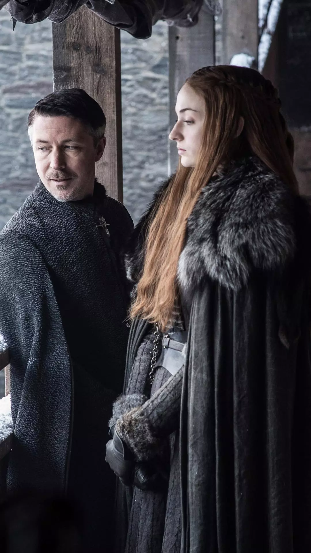Littlefinger and Sansa Stark in Winterfell