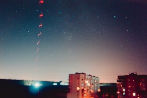 Urban Night Starry Sky