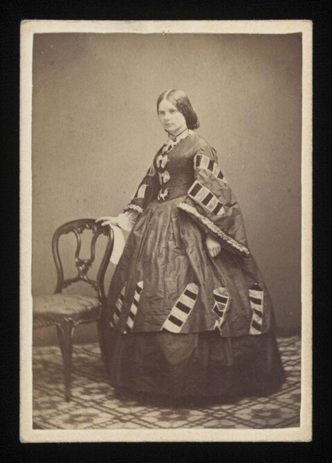 Victorian Woman Studio Portrait