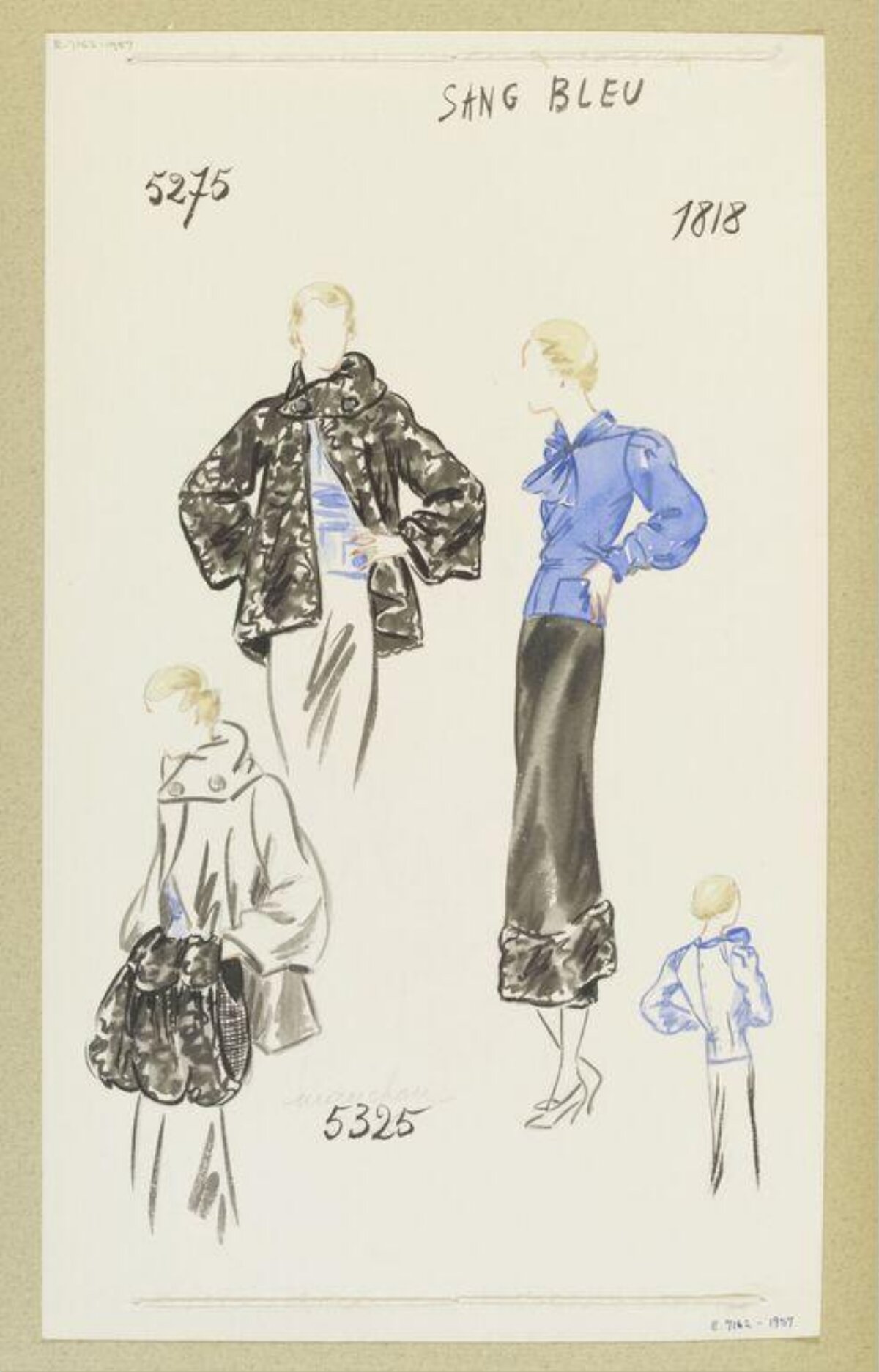 Vintage Fashion Design Sketches