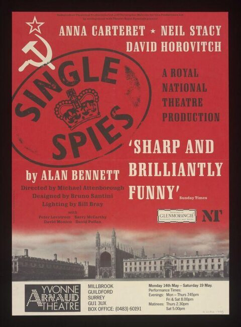 Single Spies Theatre Performance Poster