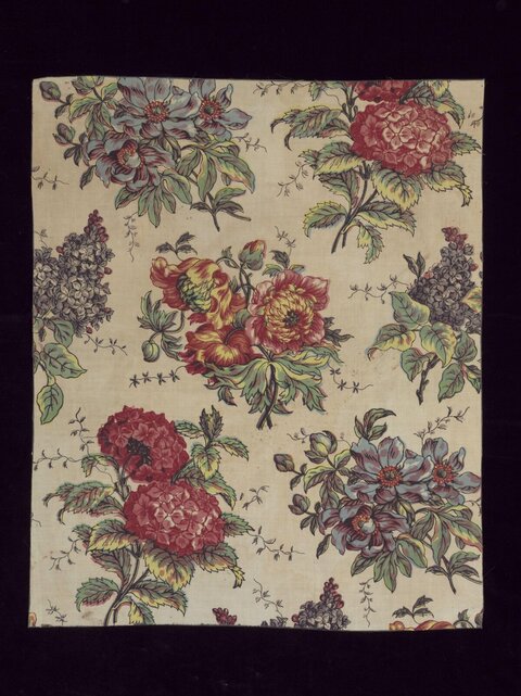 Vintage Floral Printed Textile