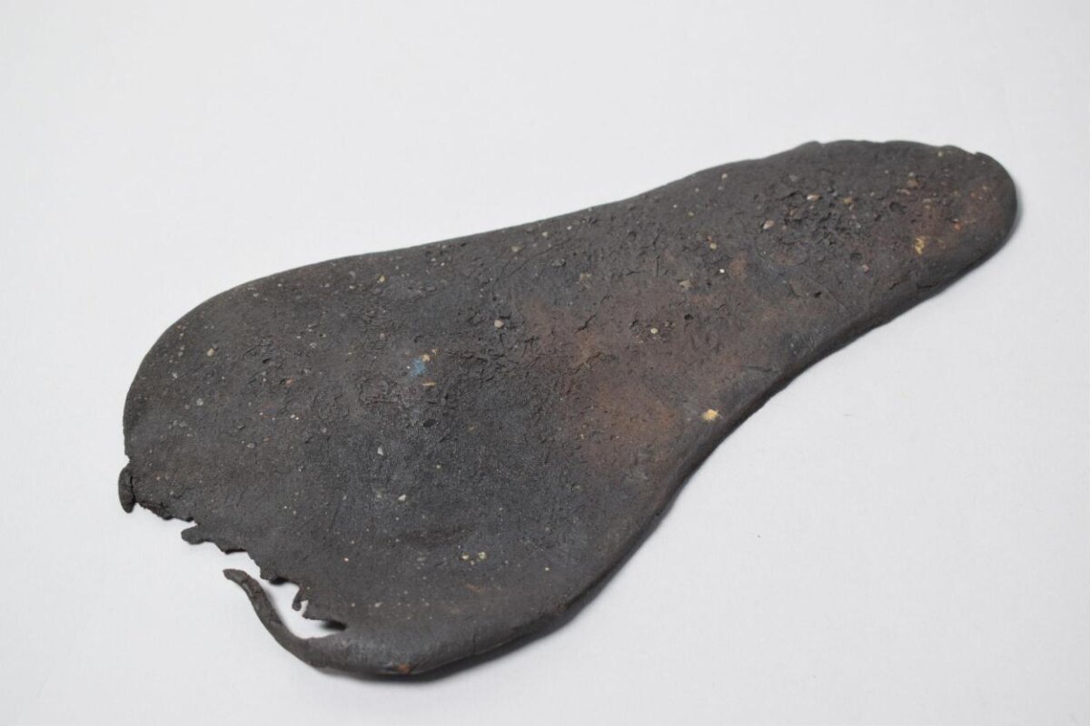 Carbonized Ancient Leather Shoe Sole