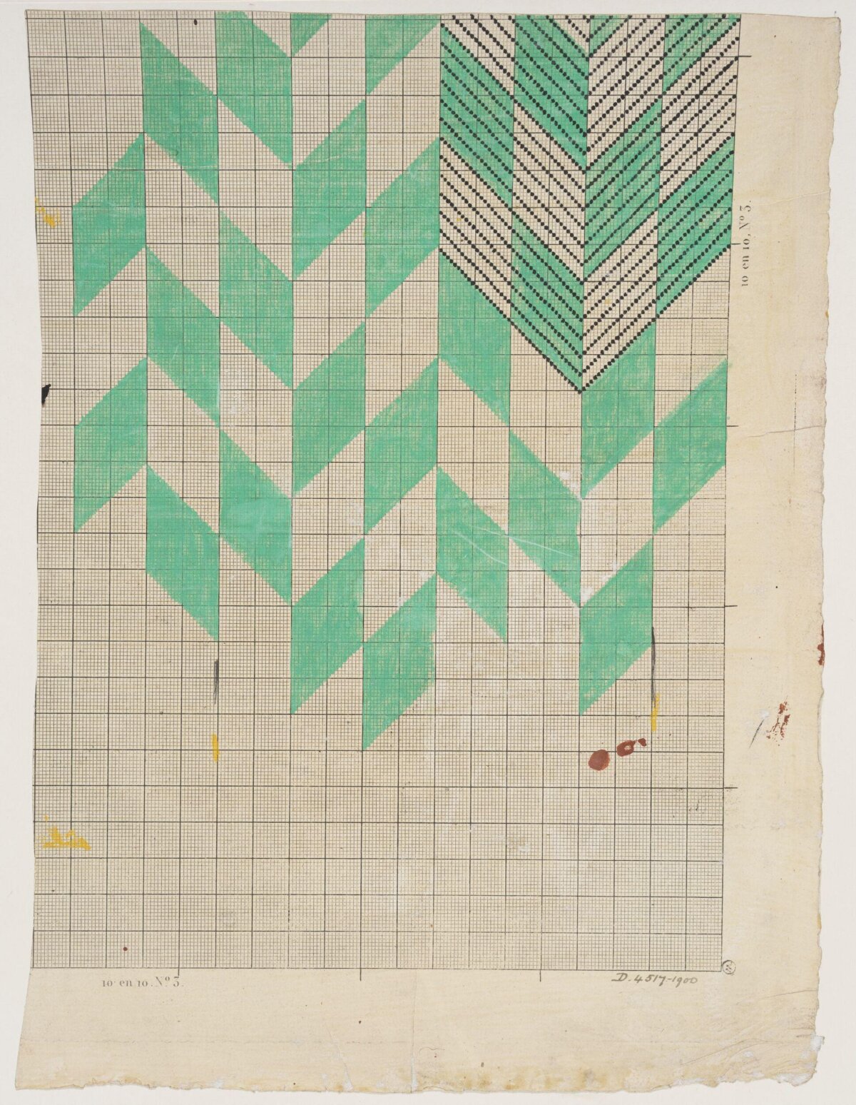 Vintage Chevron Textile Design Draft