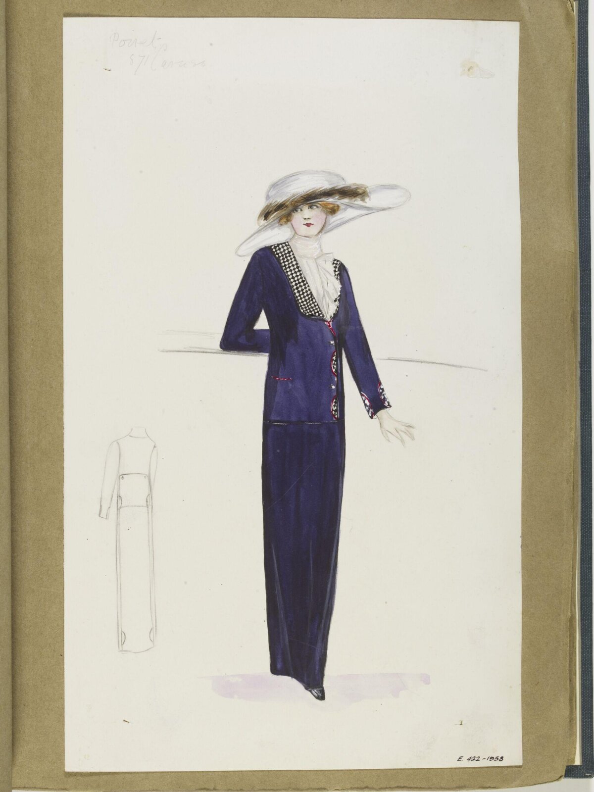 Vintage Ladies Fashion Design Sketch