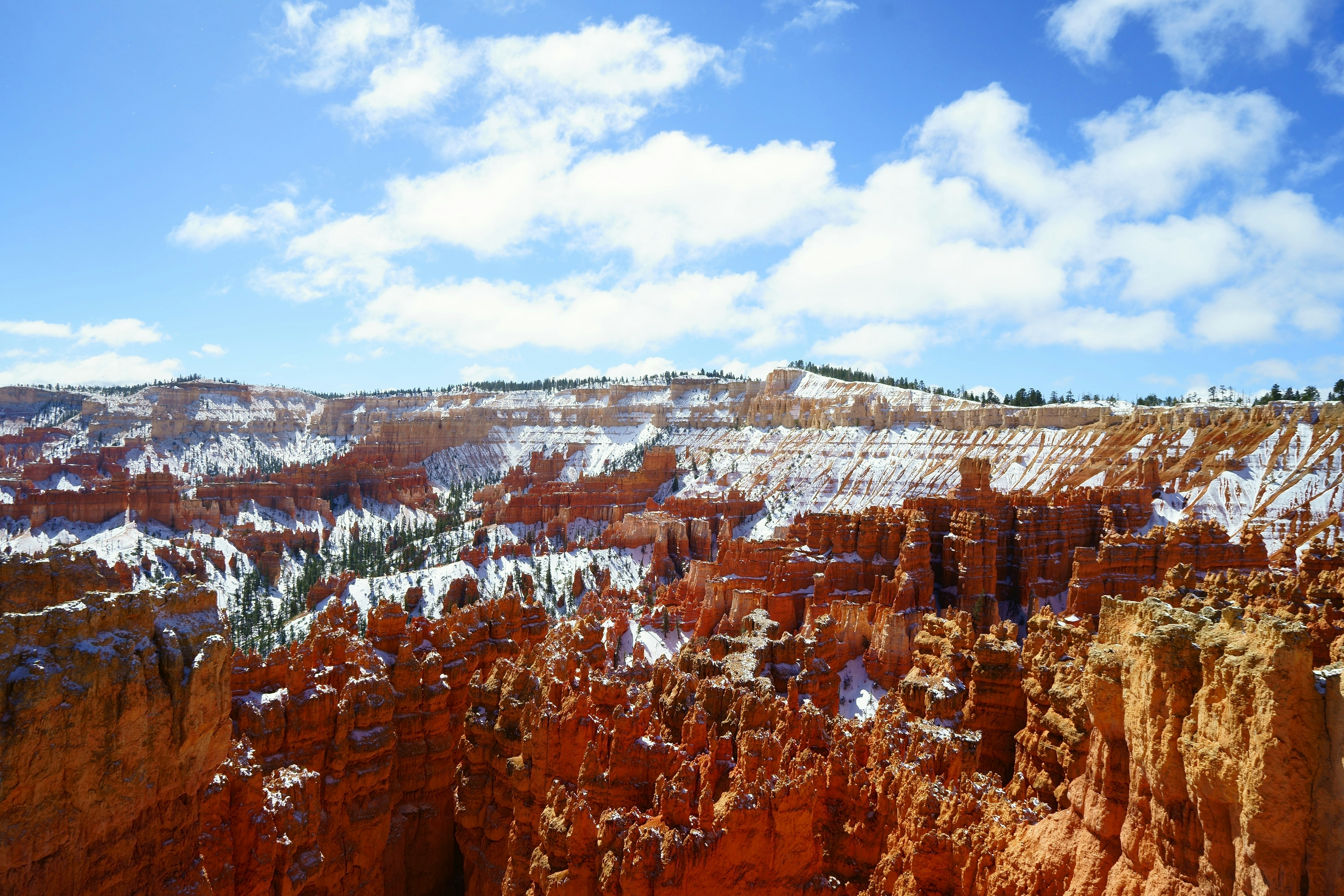 Snowy Bryce Canyon Landscape