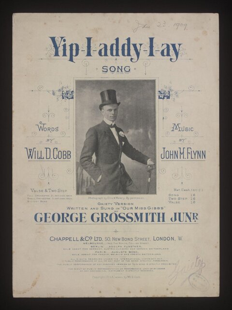 1909 Yip-I-addy-Iay Sheet Music Cover