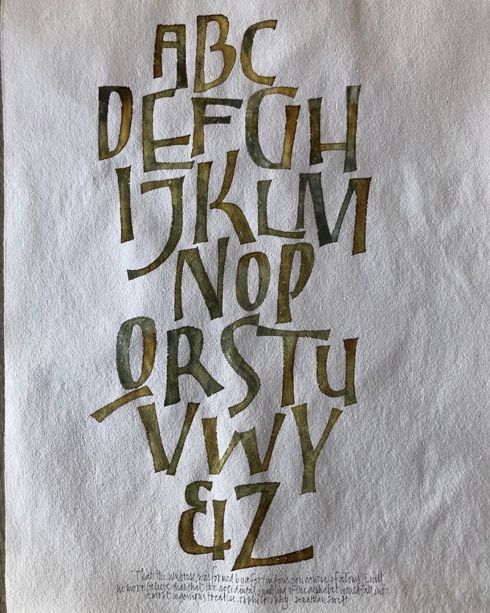 Hand-Painted Alphabet Calligraphy