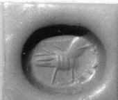 Oval Engraved Bird Seal Impression