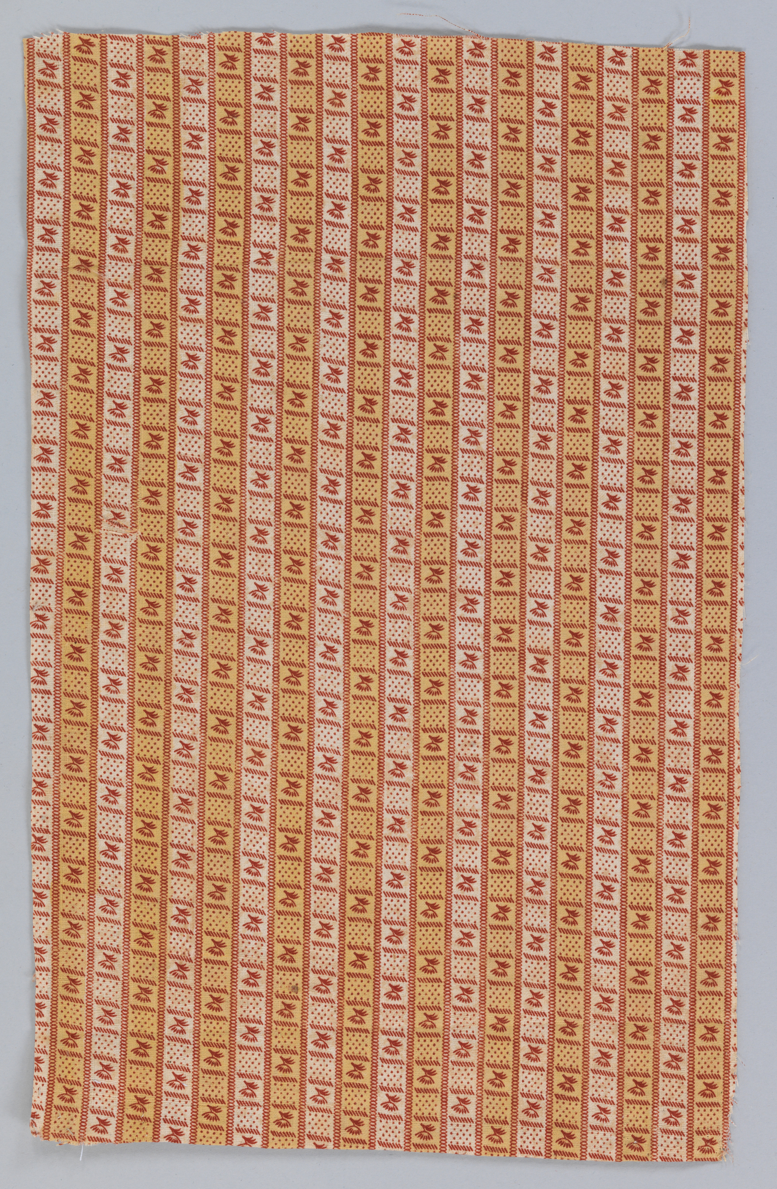 Vintage Striped Patterned Fabric Swatch