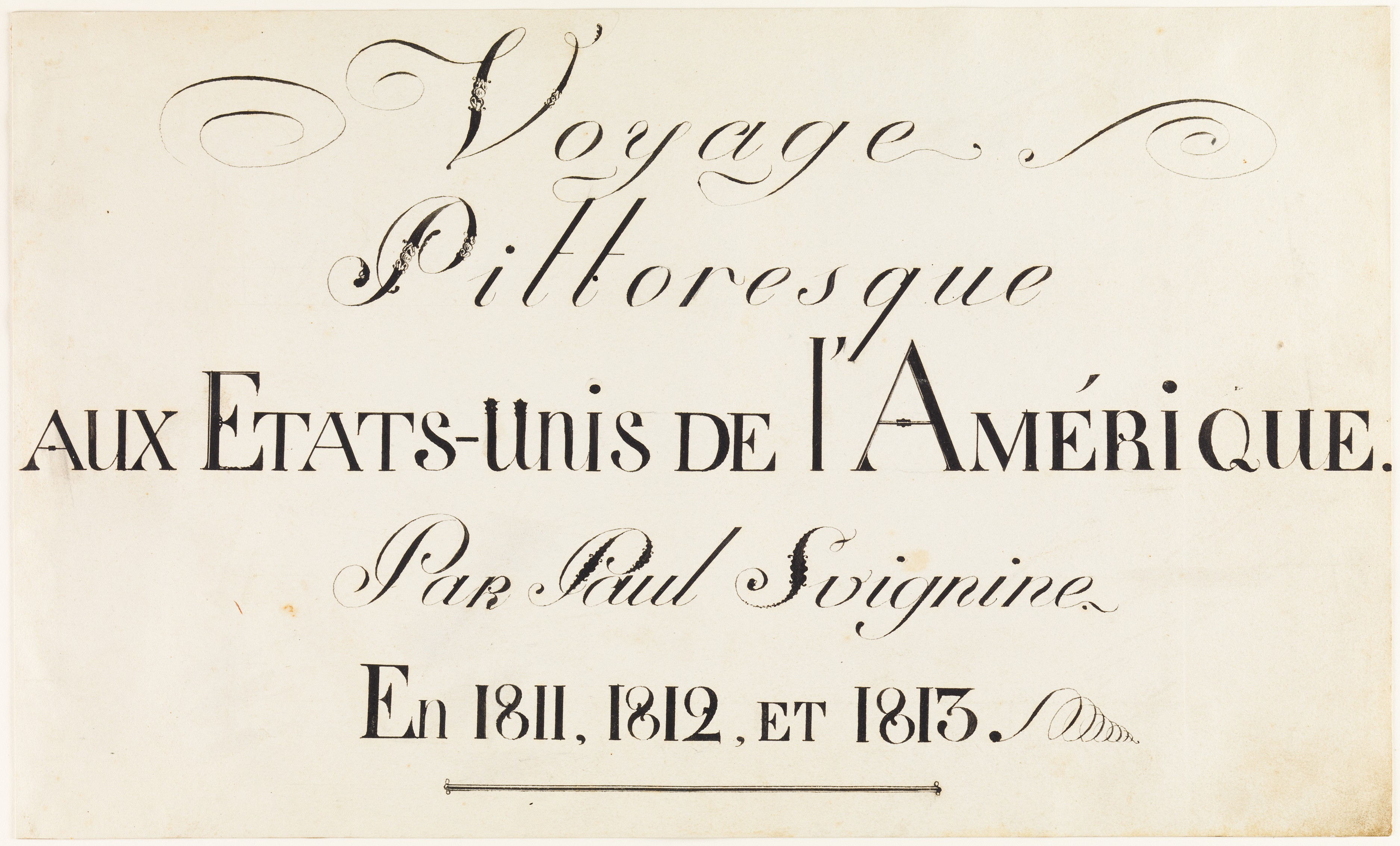 1810s US Voyage Manuscript Title Page