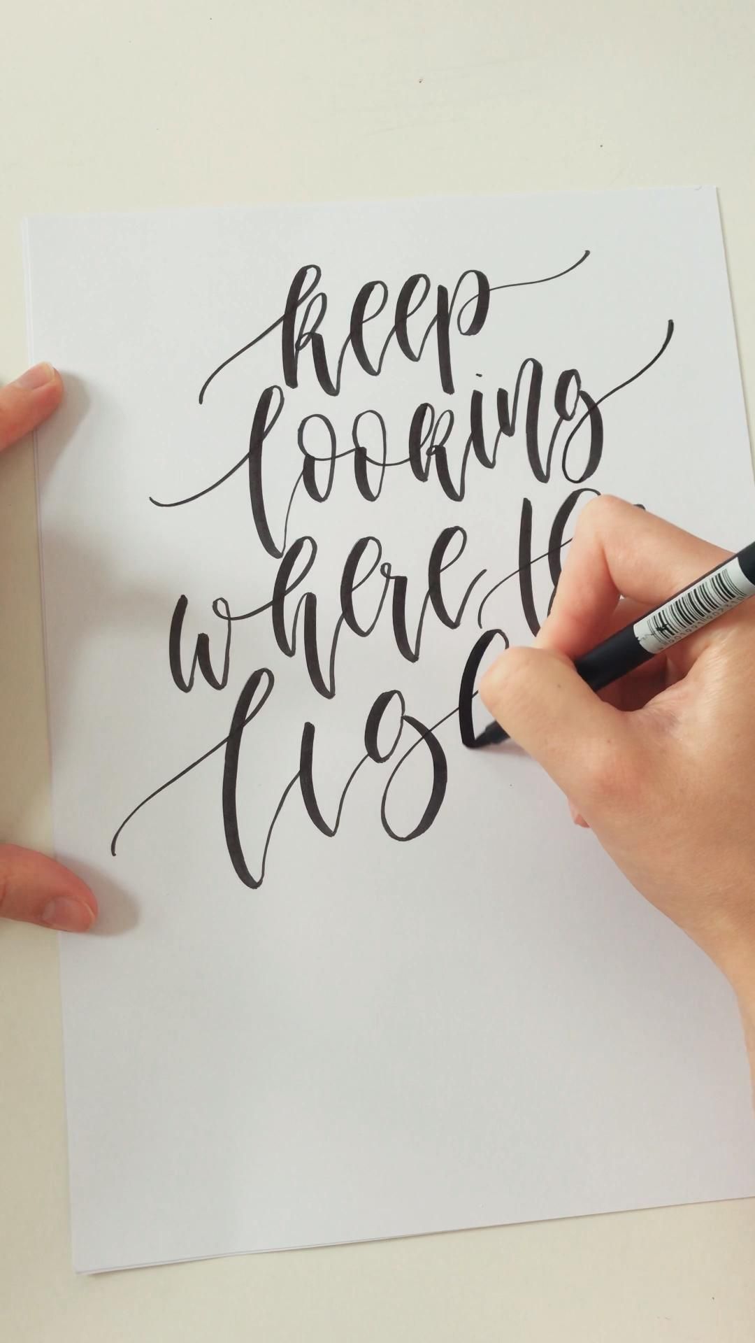 Hand Lettering Calligraphy In Progress