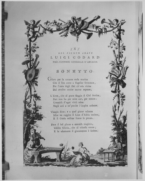 Engraved Luigi Godard Sonnet Page
