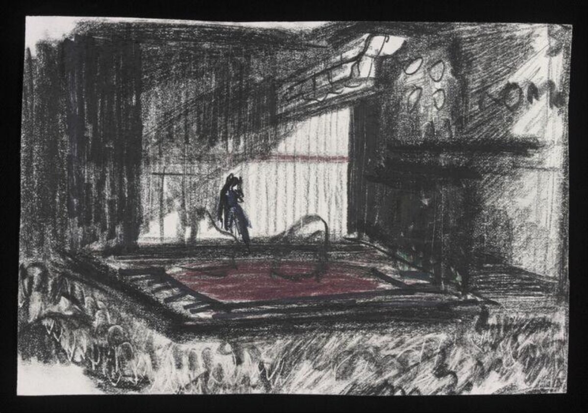 Sketch of Performer on Theatre Stage