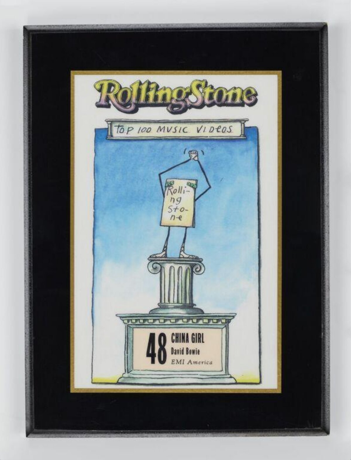 Rolling Stone Top 100 Music Videos Plaque