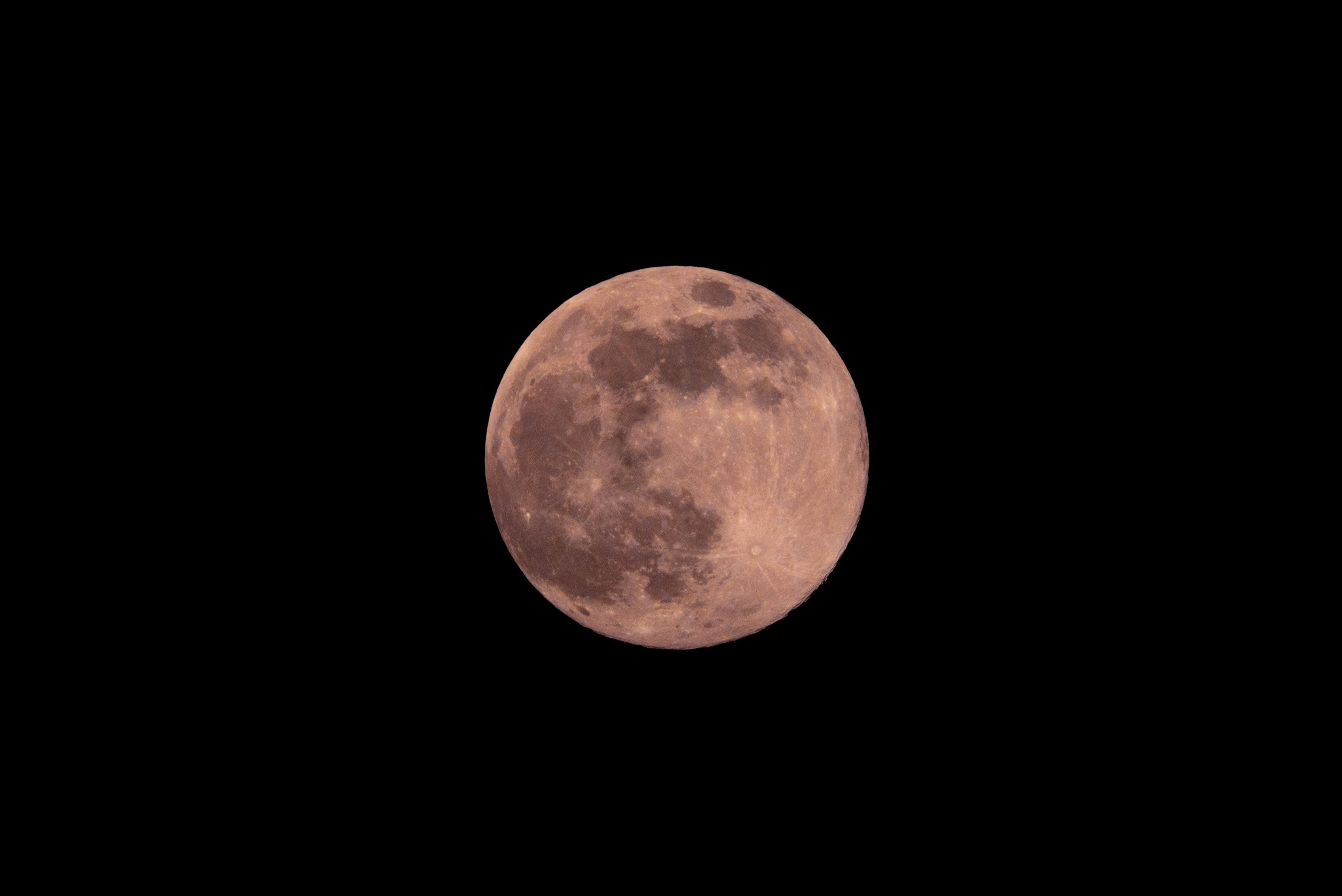 Full Moon Against Black Sky
