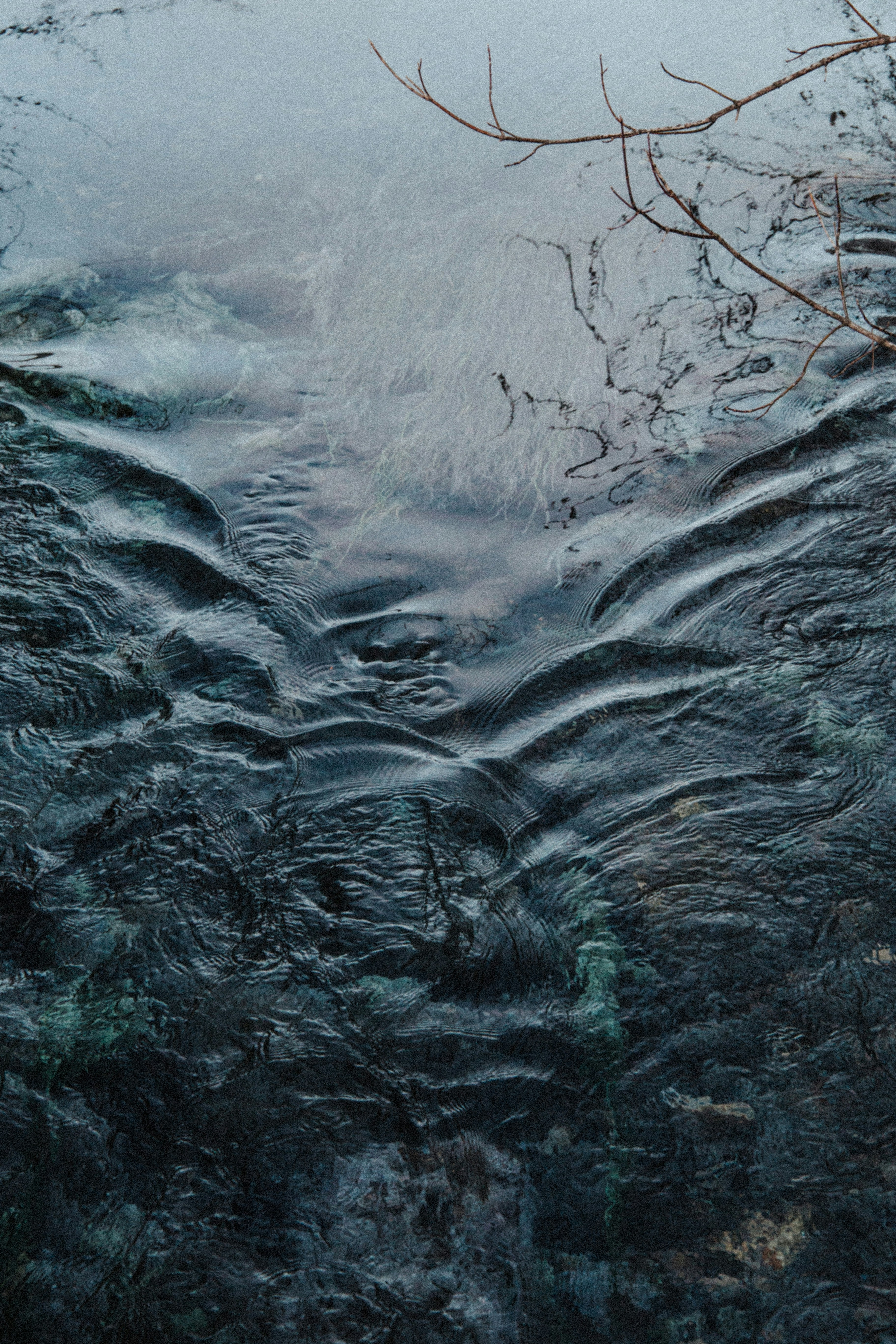 Rippled Shallow Stream Water