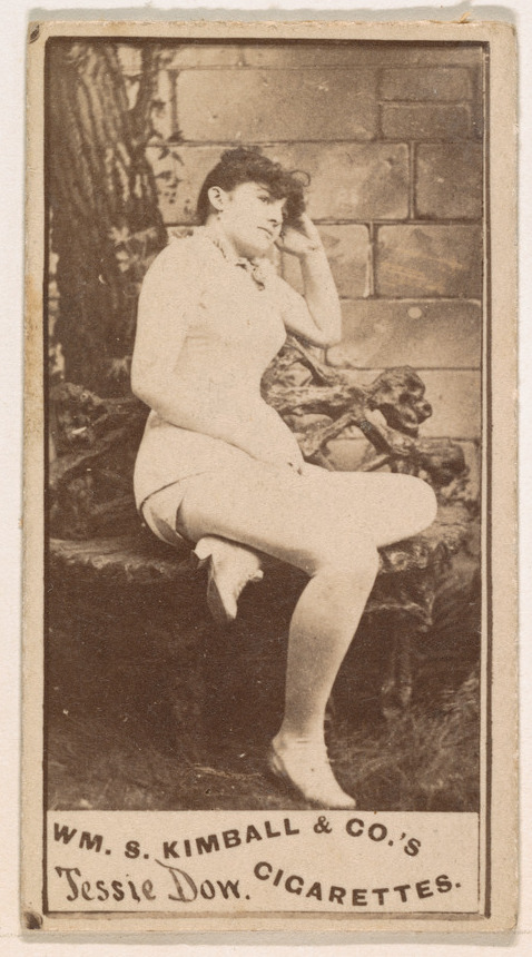 Vintage Kimball Cigarette Card of Jessie Dow