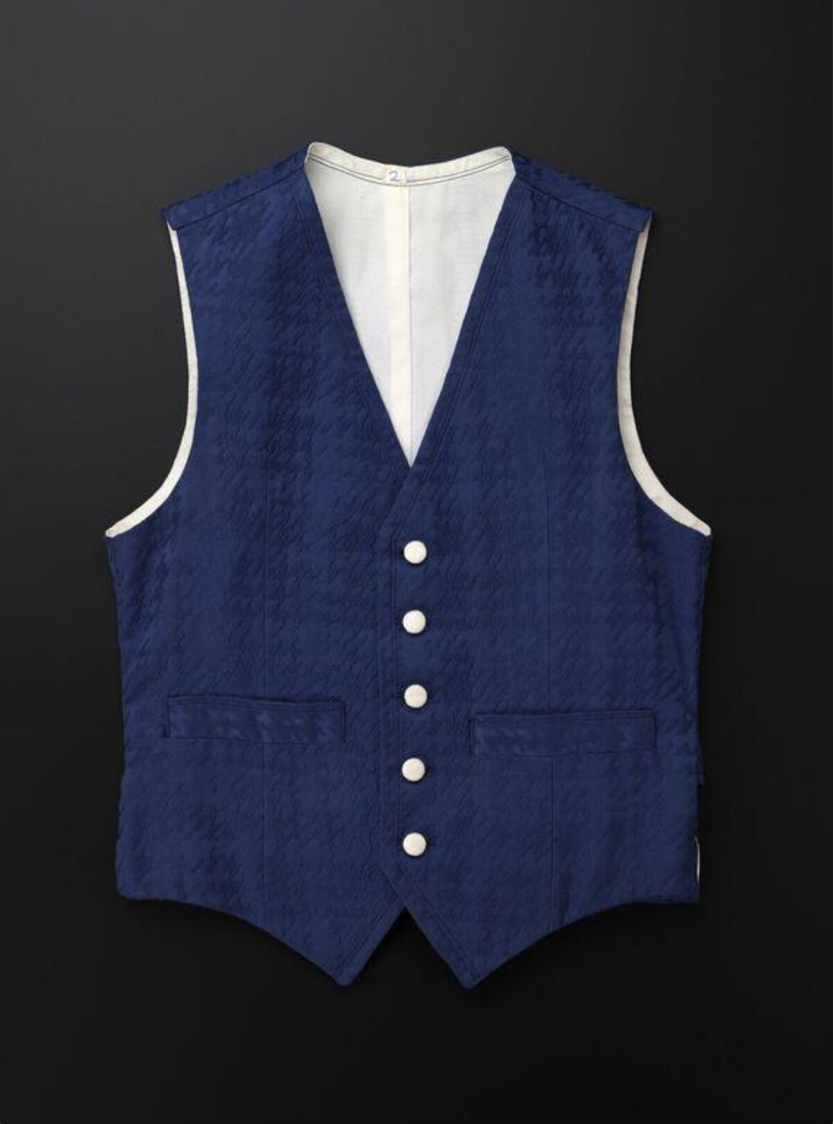 Blue V-neck Waistcoat
